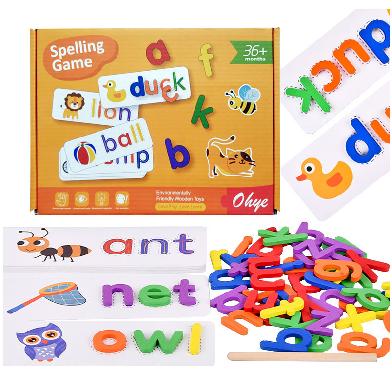 Diikamiiok - 52 Uds alfabeto inglés ortografía paño del bebé almohada del bebé apaciguar toalla/babero zapatos de bebé juguetes para niños de Montessori juegos de rompecabezas con 28 Uds tarjetas de aprendizaje