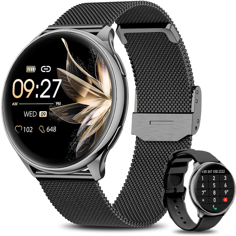 Reloj Inteligente de Llamada Bluetooth para Mujeres con Rastreador de Fitness y Seguro de Alta Precisión Regalo Ideal para Android e IOS