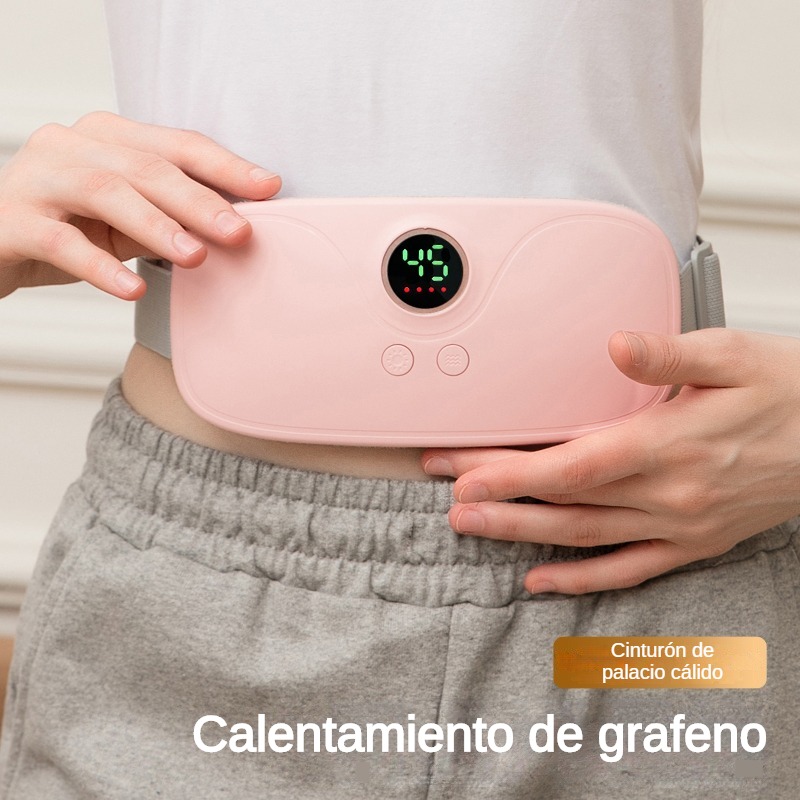 MUKASI Menstrual Heating Pad, USB Electric Belly Heating Belt, 4 Heat Levels and 4 Massage Modes, Heated Back Support for Menstrual Pain Relief