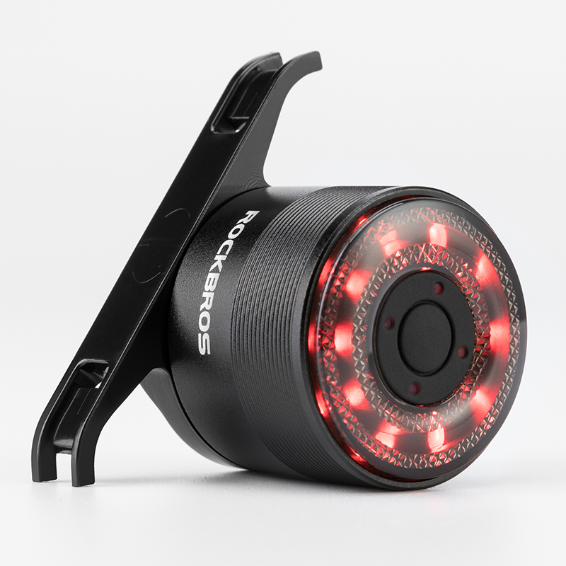 ROCKBROS - ROCKBROS-luz trasera para bicicleta, accesorio de advertencia de seguridad con carga USB, colorida