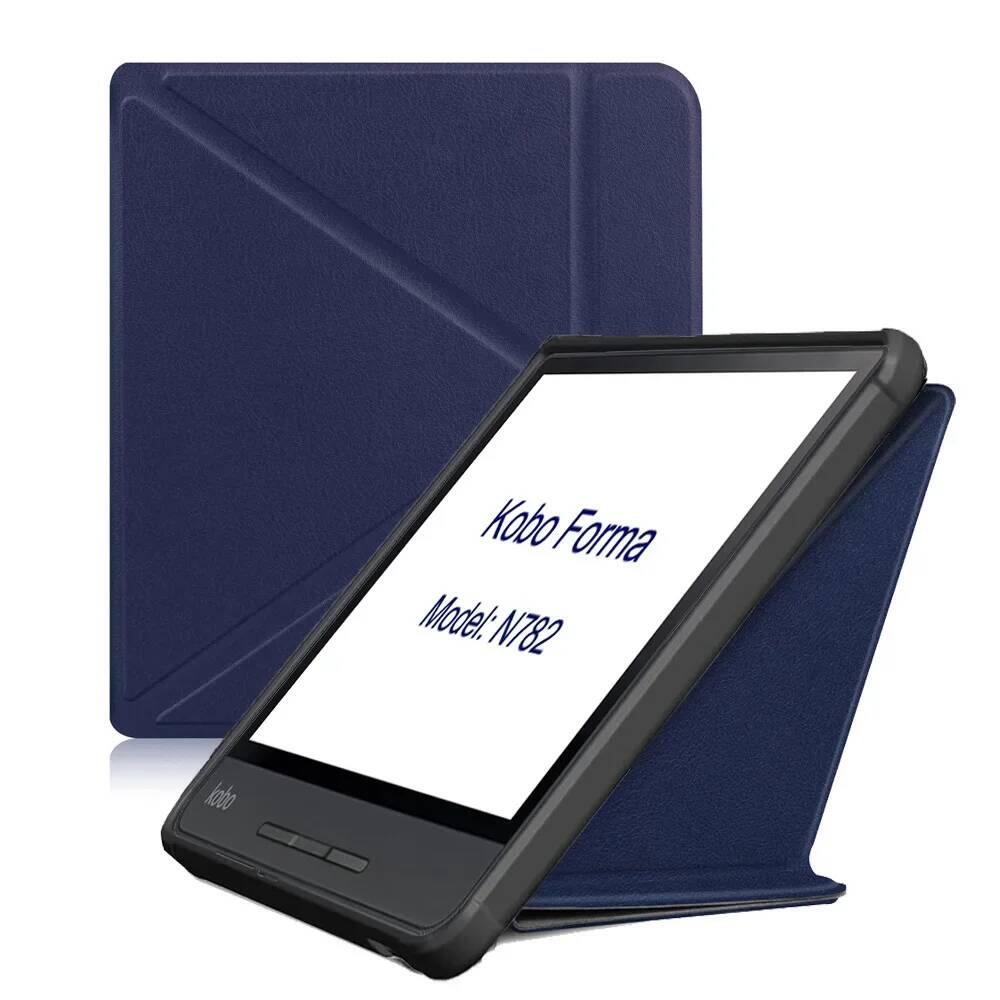 Funda De Cuero PU Para Sony PRS-T2 - Protectora Magnética, Delgada Y Resistente (Azul Oscuro)