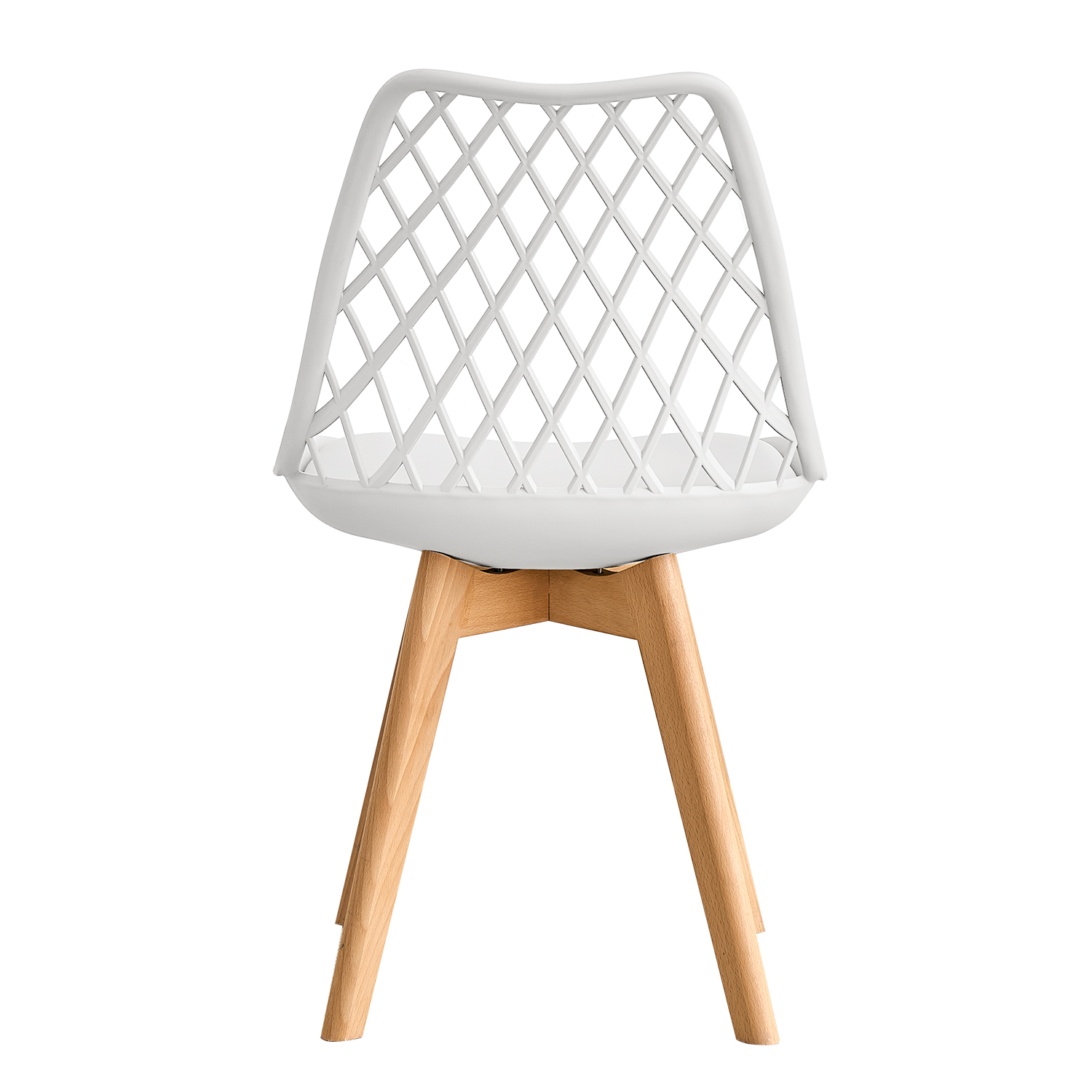 EGOONM Juego de 4/6 sillas de comedor modernas con respaldo de malla, patas de madera maciza y cojines tapizados, para comedor/dormitorio, silla de cafetería
