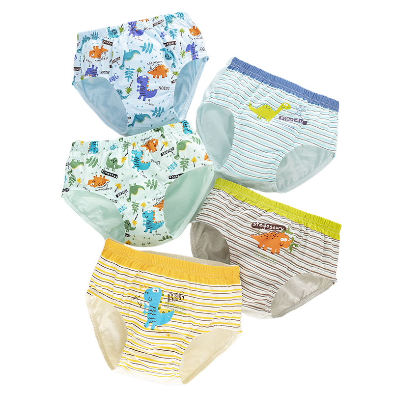 5 Pcs/Lot Boys Underwear Cotton Children Underwear Breathable Boy Briefs Dinosaur Cartoon Kids Panties 2-14Y Underpants For Boys