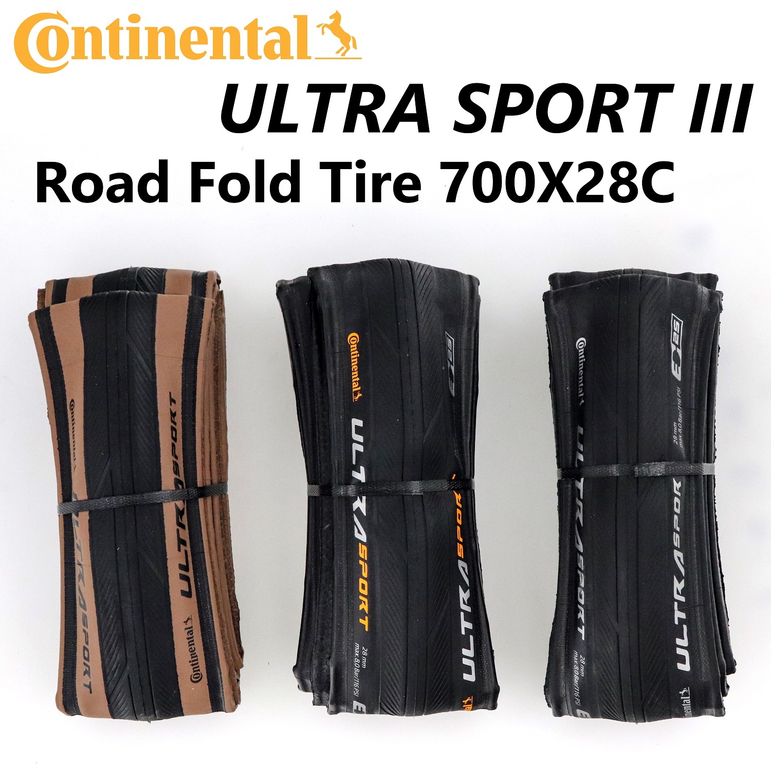 Pneumatico Continental Grand Sport Race 700x28c – Marrone, Pieghevole, Antisforo Per Bici Da Strada