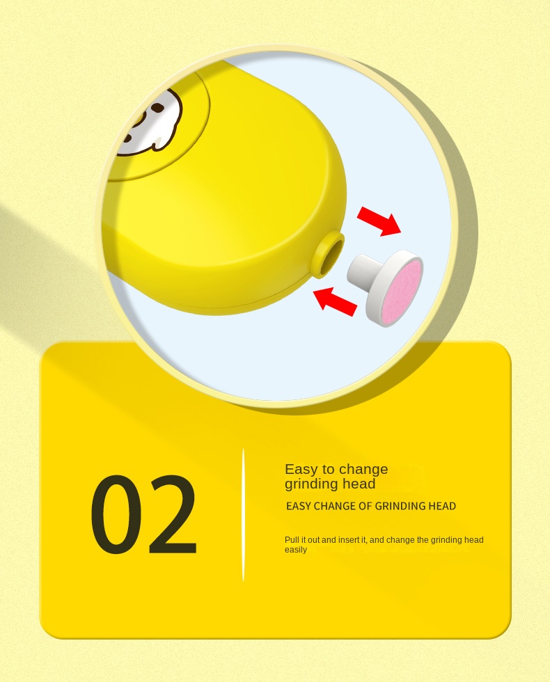 Perceuse à ongles électrique, broyeur à ongles Portable, polissage des ongles, soins infirmiers, Peeling, retrait du façonnage des bords de meulage, 4 têtes déférentes pour_voghion.com