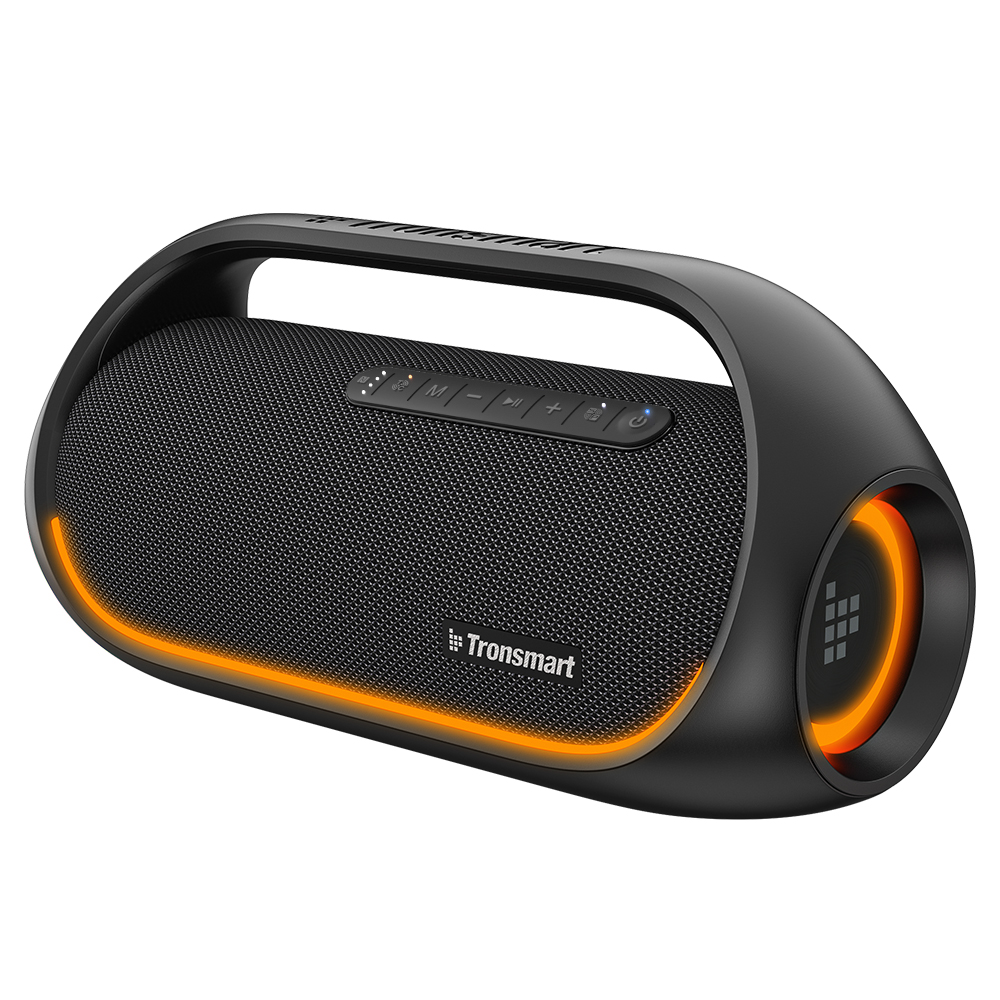 Tronsmart Altavoces Bluetooth portátiles T7 con sonido envolvente de 30 W  360°, Bluetooth 5.3, graves mejorados, emparejamiento estéreo inalámbrico