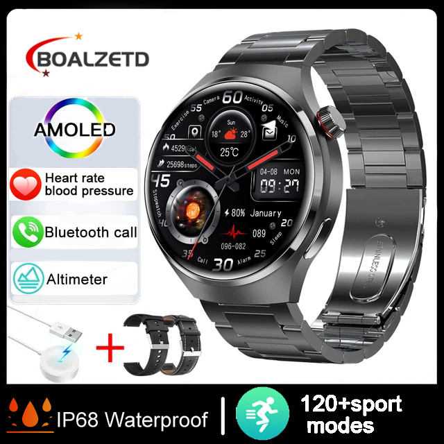 New GT Series Smart Watch Ultra Watch 5 Pro GPS Smart Watch Men AMOLED NFC BT Call Smartwatch Mens IP68 Waterproof