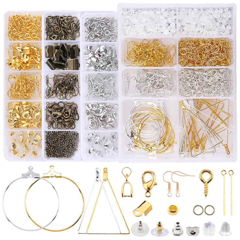 Earring Making Supplies Kit Earring Hooks Earring Backs Posts Eye Pin  Tweezer Jump Ring Opener for Jewelry Earring Making Repair