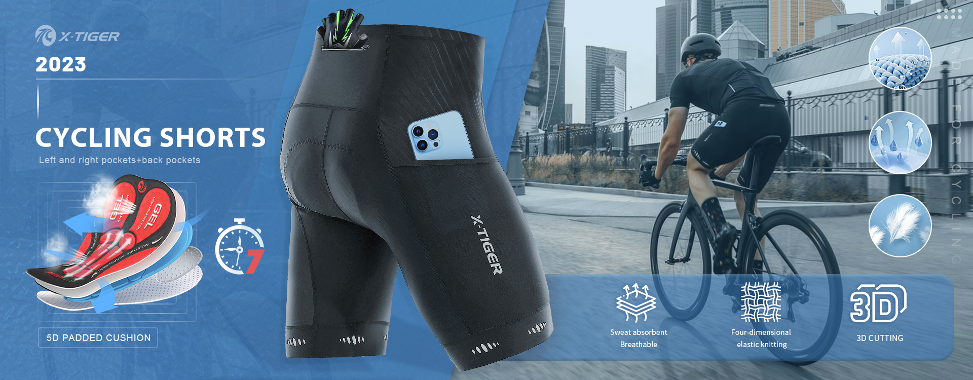 X-tiger Cycling Underwear Upgrade 5d Padded Cycling Shorts 100% Lycra  Shockproof Mtb Bicycle Shorts Road Bike Shorts - Cycling Shorts - AliExpress