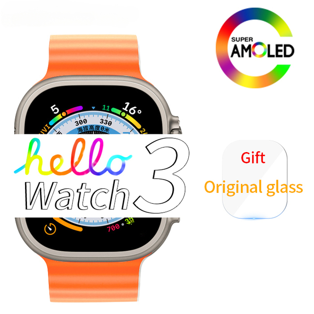 COTAUL - Hello Watch 3 Plus-reloj inteligente para hombre y mujer, pulsera deportiva Ultra AMOLED de 49mm, NFC, brújula, Bluetooth, llamadas