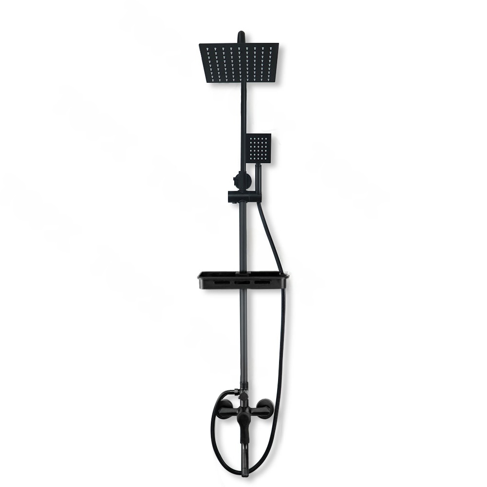 Conjunto de Grifo de Baño de Latón Contemporáneo TOPX Mezclador de Caliente y Frío, Cabezal de Ducha de Lluvia, Grifo de Ducha Portátil
