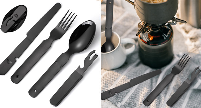Black Flatware Set