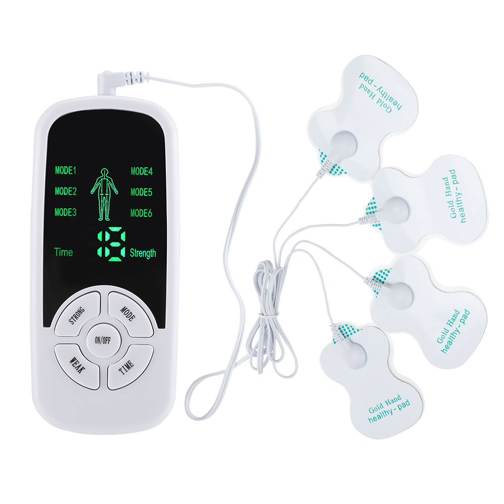 Electroestimulador Muscular Masajeador de Pulso Digital con Electrodos de 2  Piezas para Aliviar el Dolor de Espalda del Cuello del Hombro