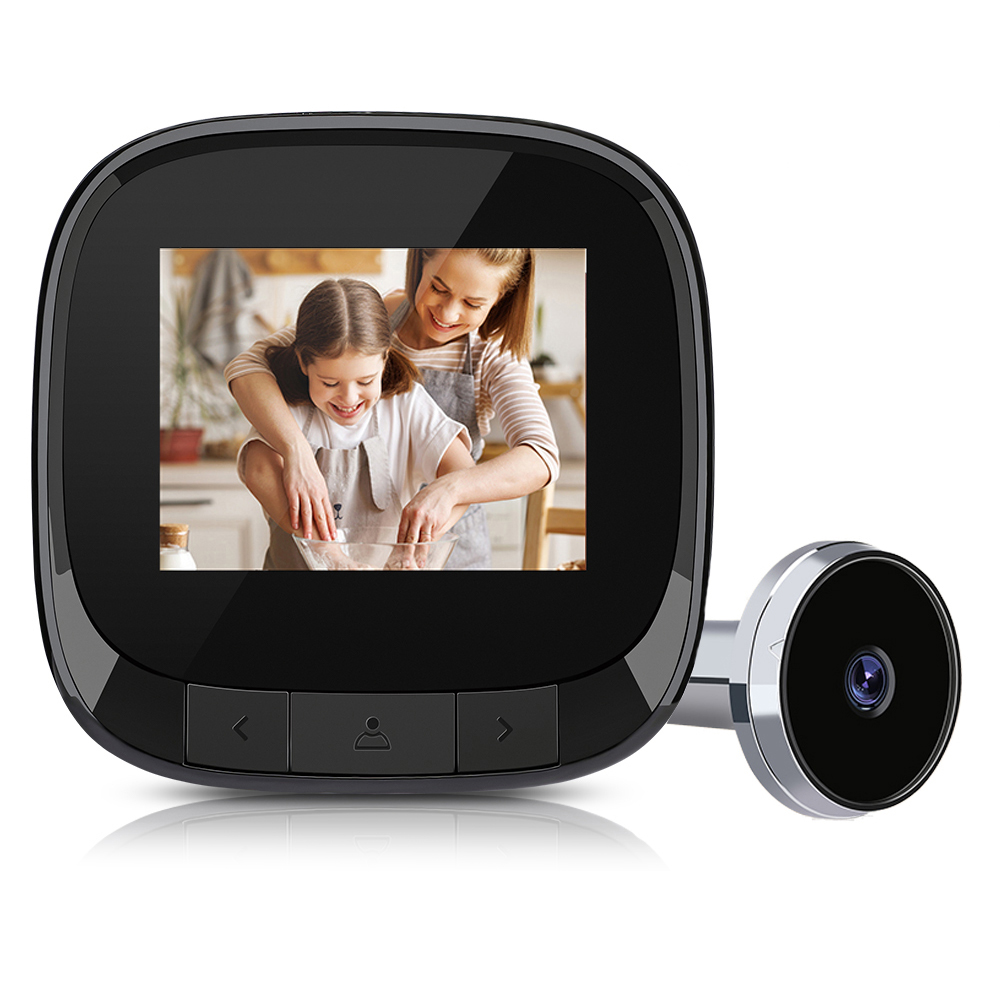 Cámara de mirilla: visor de cámara de mirilla electrónica para exteriores  Mini HD Pantalla LCD a color para interiores de 3,5 pulgadas Visual 120 °