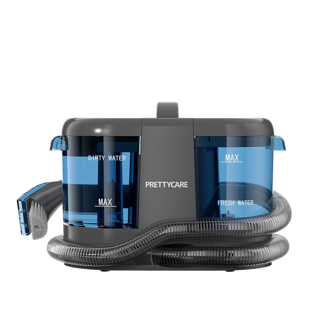 PrettyCare Cordless Carpet Cleaner PC808, Upholstery Vacuum Cleaner with Water Sprayer, 3 In 1 Sprays/Cleans/Vacuum, 15KPA Suction, Pet Stain Remover/Auto Detailer, 30 Mins, with Clean/Dirty Water Tanks, 1.4m Hose