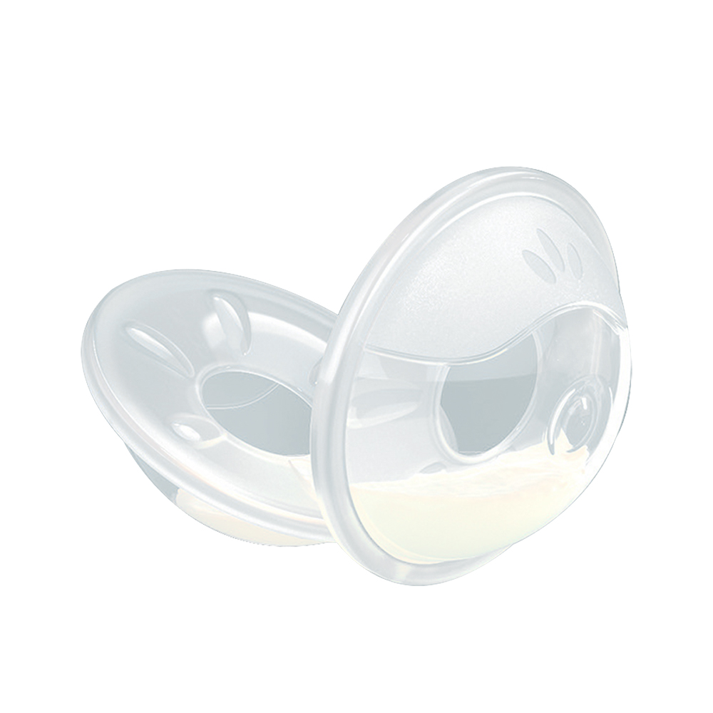 SLAIXIU - Colector de leche materna de 2 piezas para alimentación de bebé, Ahorrador de leche materna, antifugas, reutilizable, protege los pezones doloridos, sin BPA