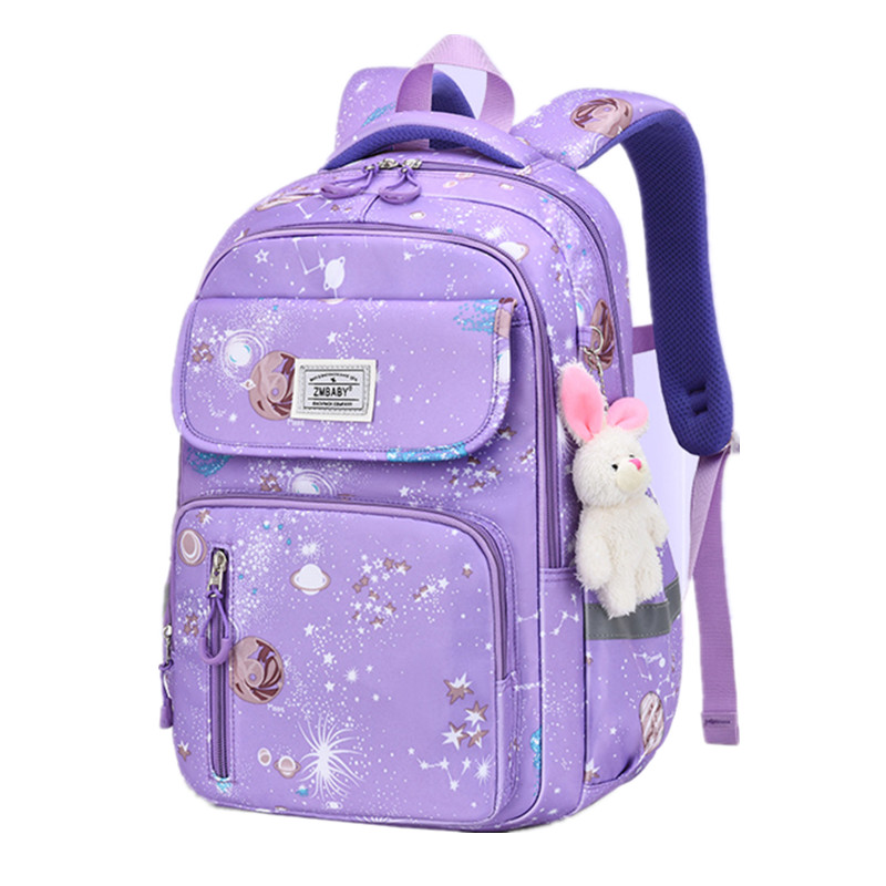 Mochila escolar para niñas, bonita bolsa de libros para adolescentes,  mochila de viaje impermeable para escuela secundaria, Morado