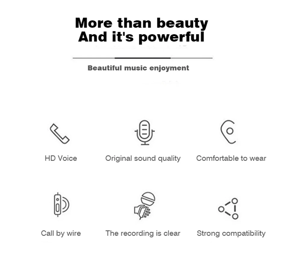 Verwendet für Musik, Sport, elektronische Spiele, mit Mikrofon, geeignet für Xiaomi, iPhone, Huawei, Samsung-Kopfhörer, In-Ear-Kopfhörer_voghion.com