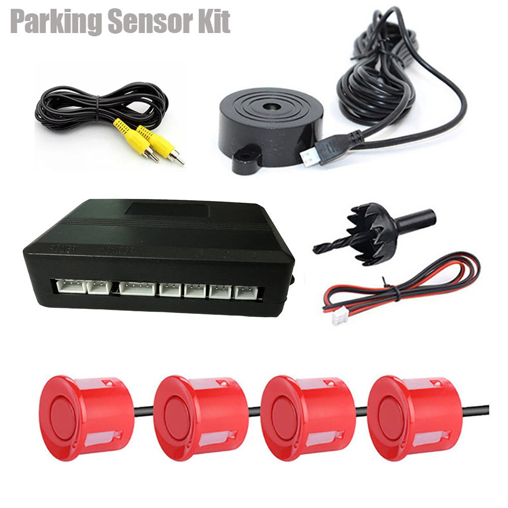 Comprar Sensor de aparcamiento para coche con Monitor LED inverso  Parktronic automático, 4 sensores, sistema de detección de Radar, pantalla  de retroiluminación de 12V