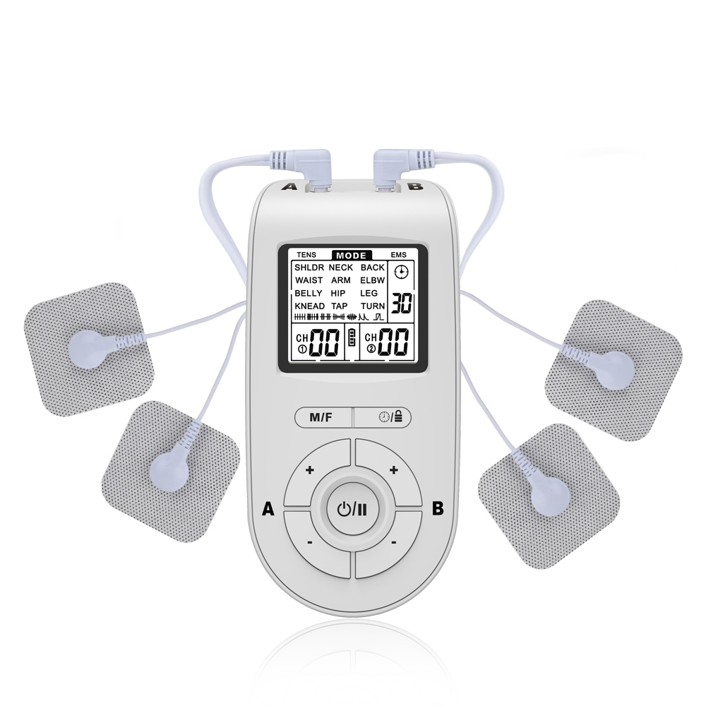 Electroestimulador muscular TENS Ems, almohadillas de electrodos para  terapia de acupuntura corporal, masajeador, fisioterapia, estimulador de  pulso