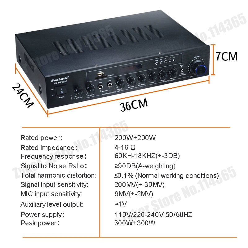 Amplificador DE POTENCIA G30 G-919H 1000W para el hogar, sistema