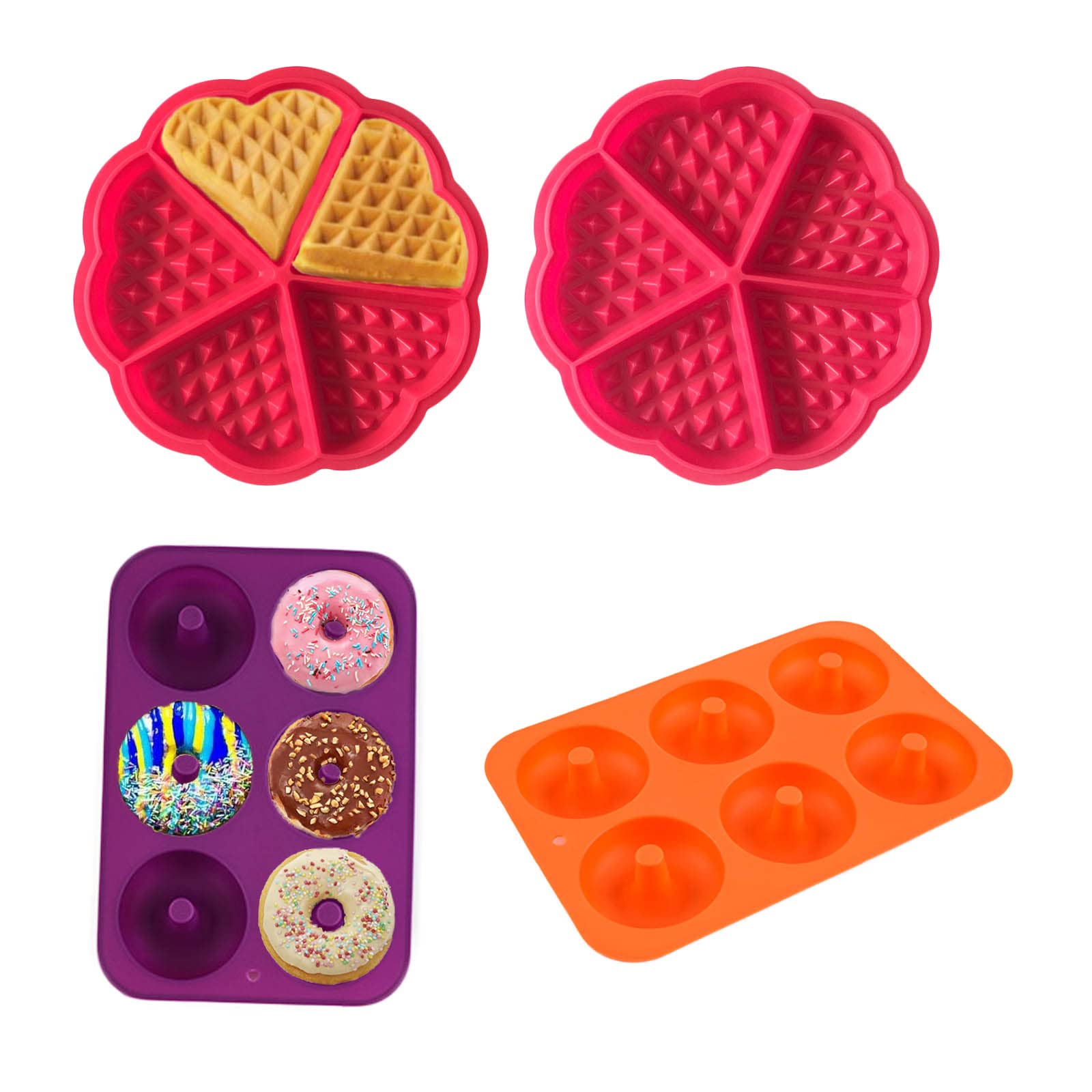 Mini molde de silicona para Donut de 48 cavidades, utensilios para hornear  Donuts, bandeja para hornear, moldes para hielo, moldes para postres,  galletas y pasteles de Chocolate – Los mejores productos en