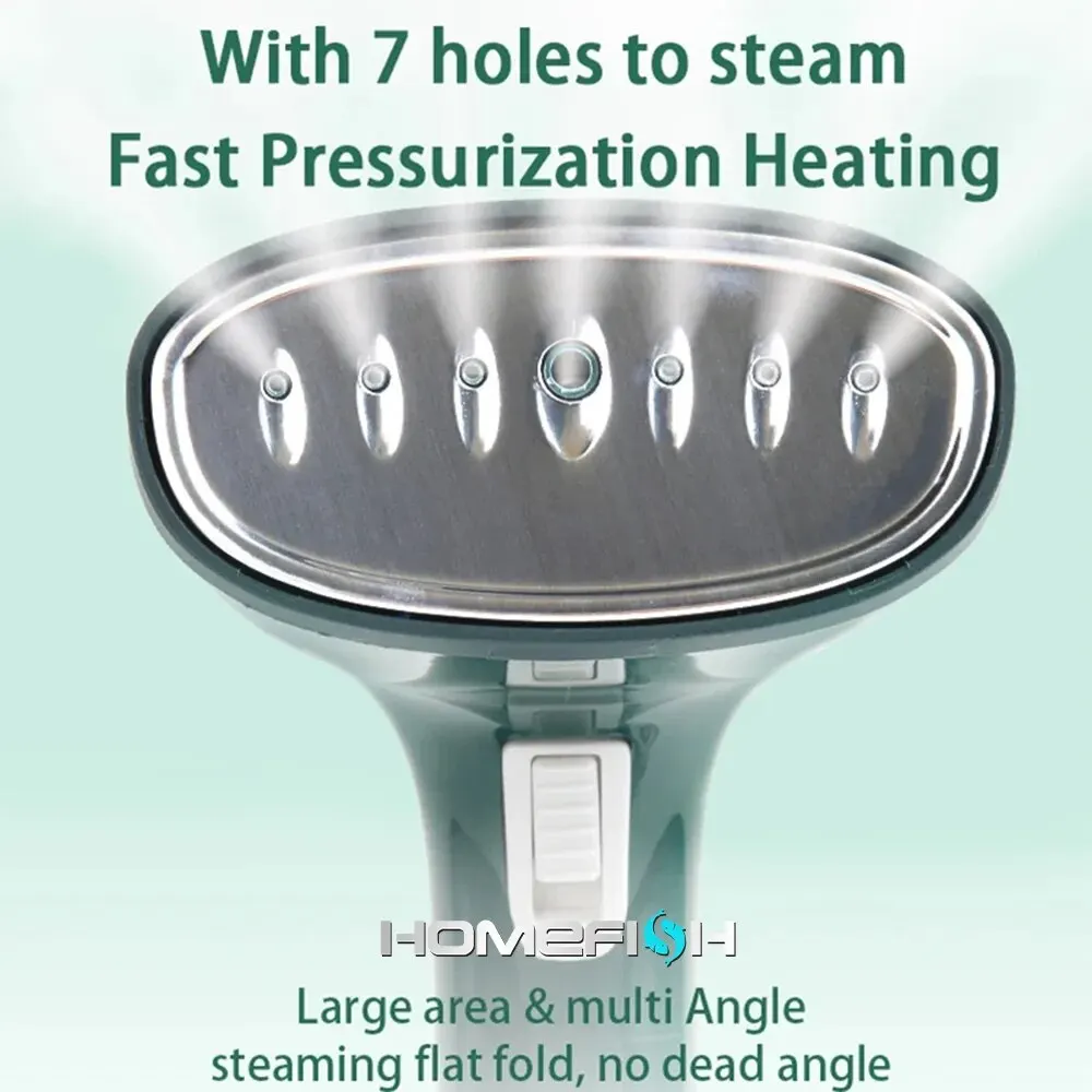 Garment Steamers 280ml Handheld Fabric Steamer 7 Holes 20 Seconds Fast-Heat 1500W Garment Steamer for Home Travelling Portable_voghion.com