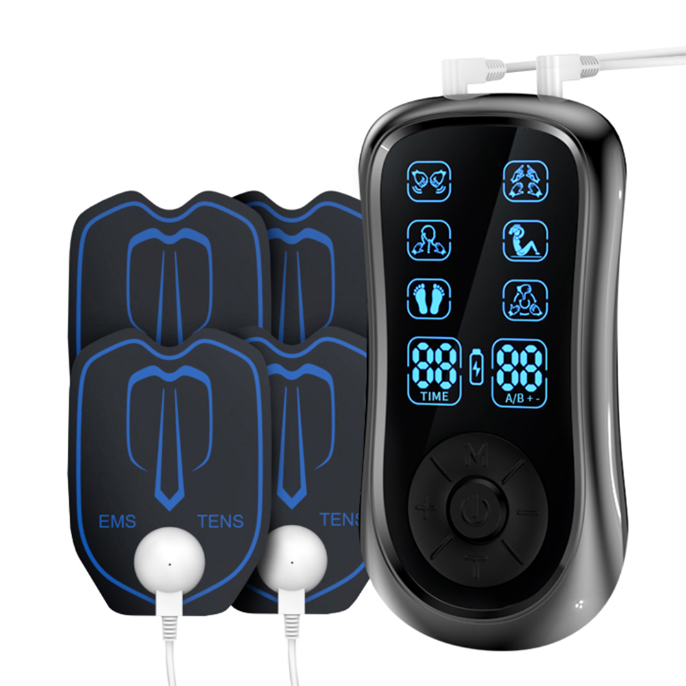 Electroestimulador muscular eléctrico EMS Tens, dispositivo de  fisioterapia, baja frecuencia, pulso de microcorriente, masajeador corporal  relajante