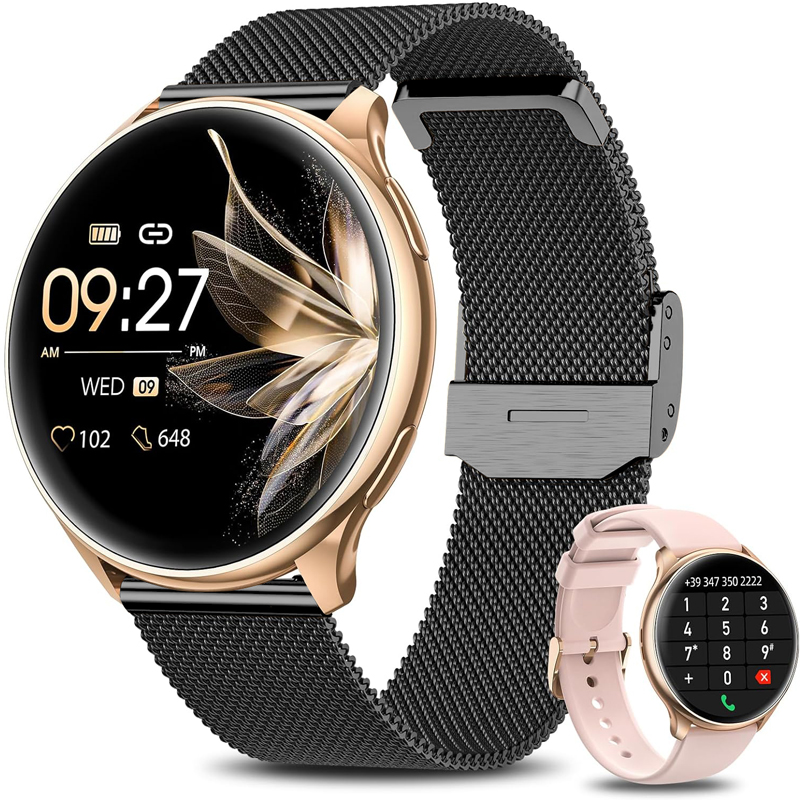 Reloj Inteligente de Llamada Bluetooth para Mujeres con Rastreador de Fitness y Seguro de Alta Precisión Regalo Ideal para Android e IOS