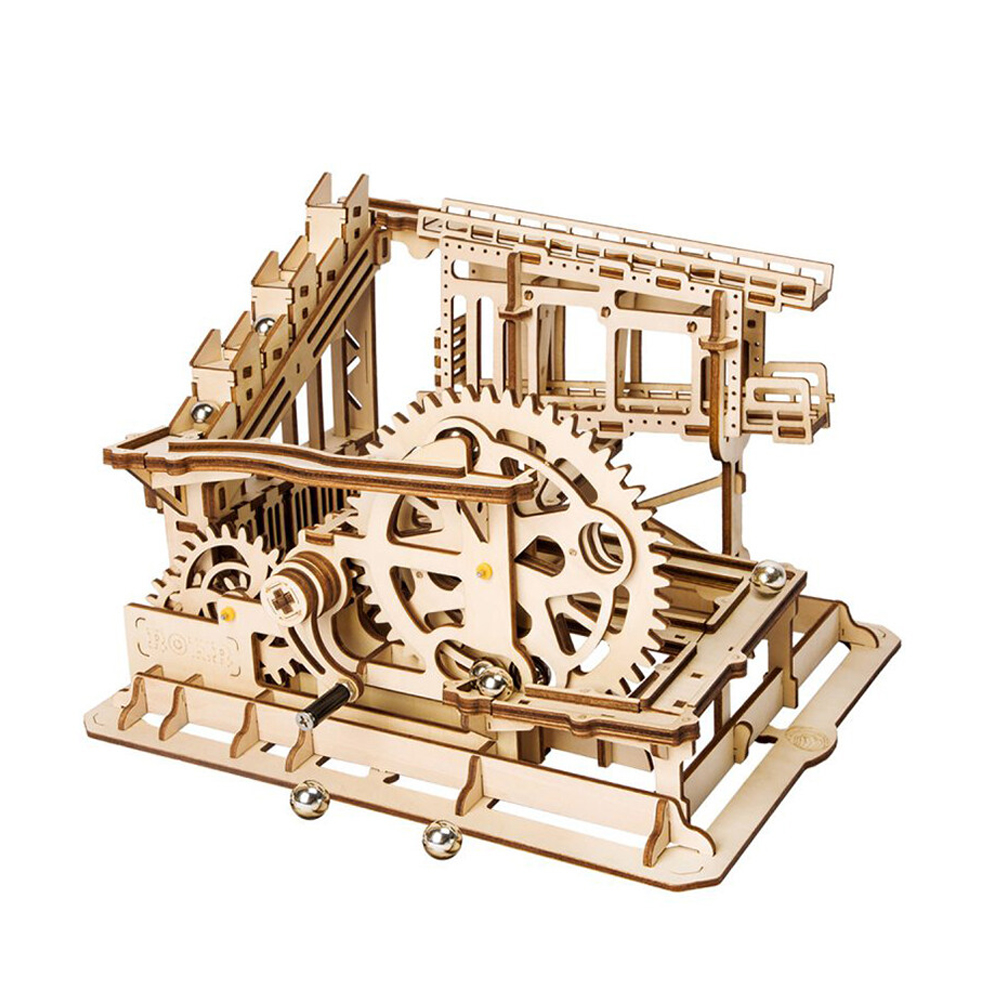 Robotime - Robotime-rompecabezas de madera 3D de canicas, modelo cog posavasos
