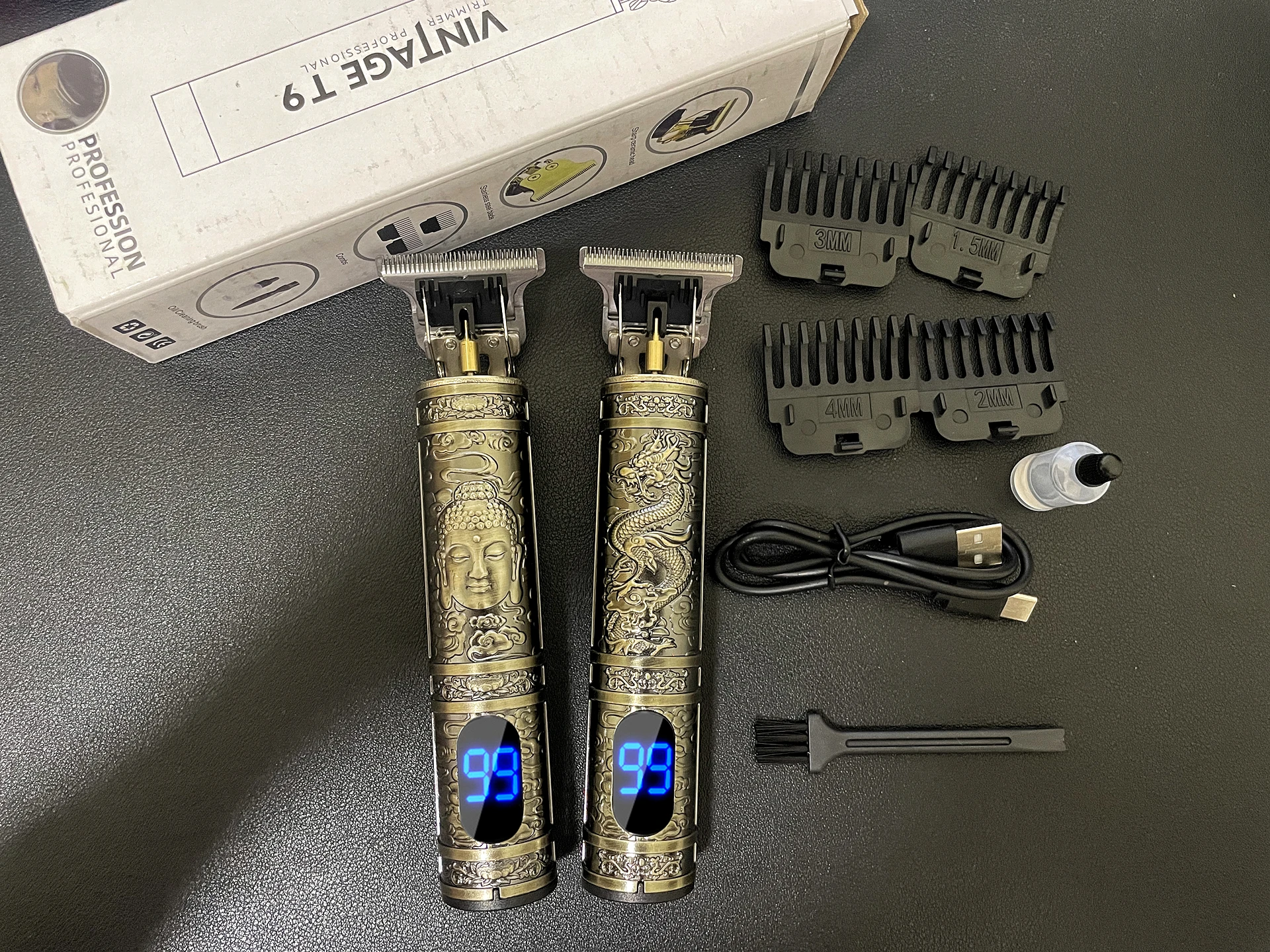 Tondeuse à cheveux électrique avec kit de barbier de voyage pour hommes_voghion.com