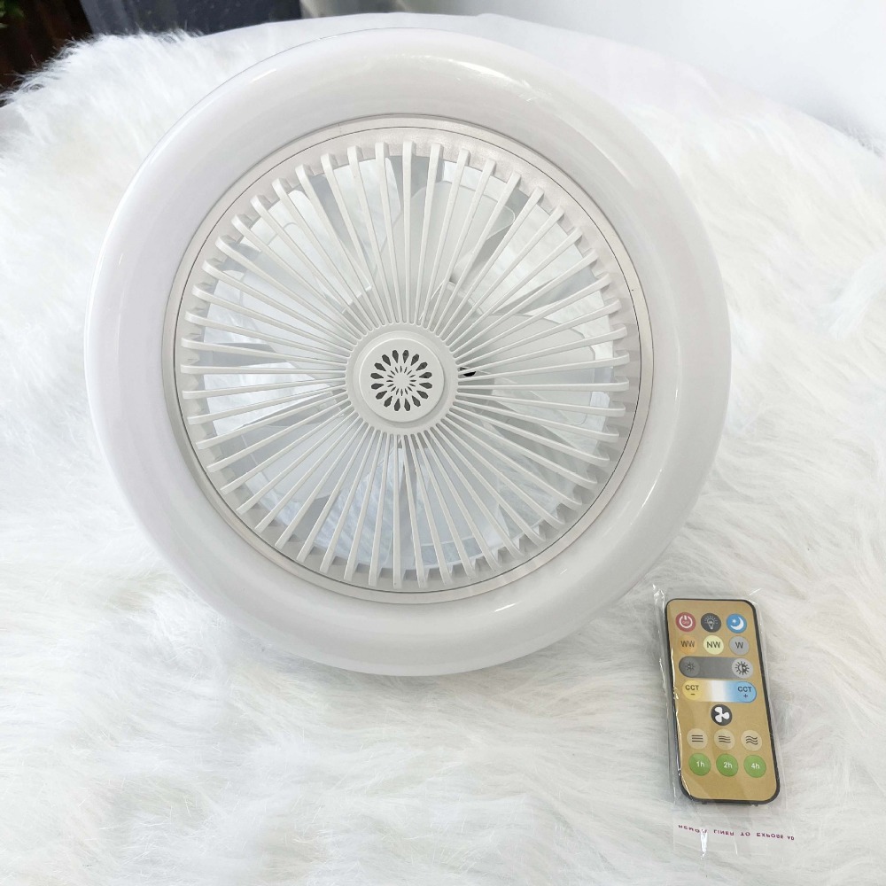 Modern Design E27 Simple Practical Indoor Multifunction Suspension Smart Fan Light_voghion.com
