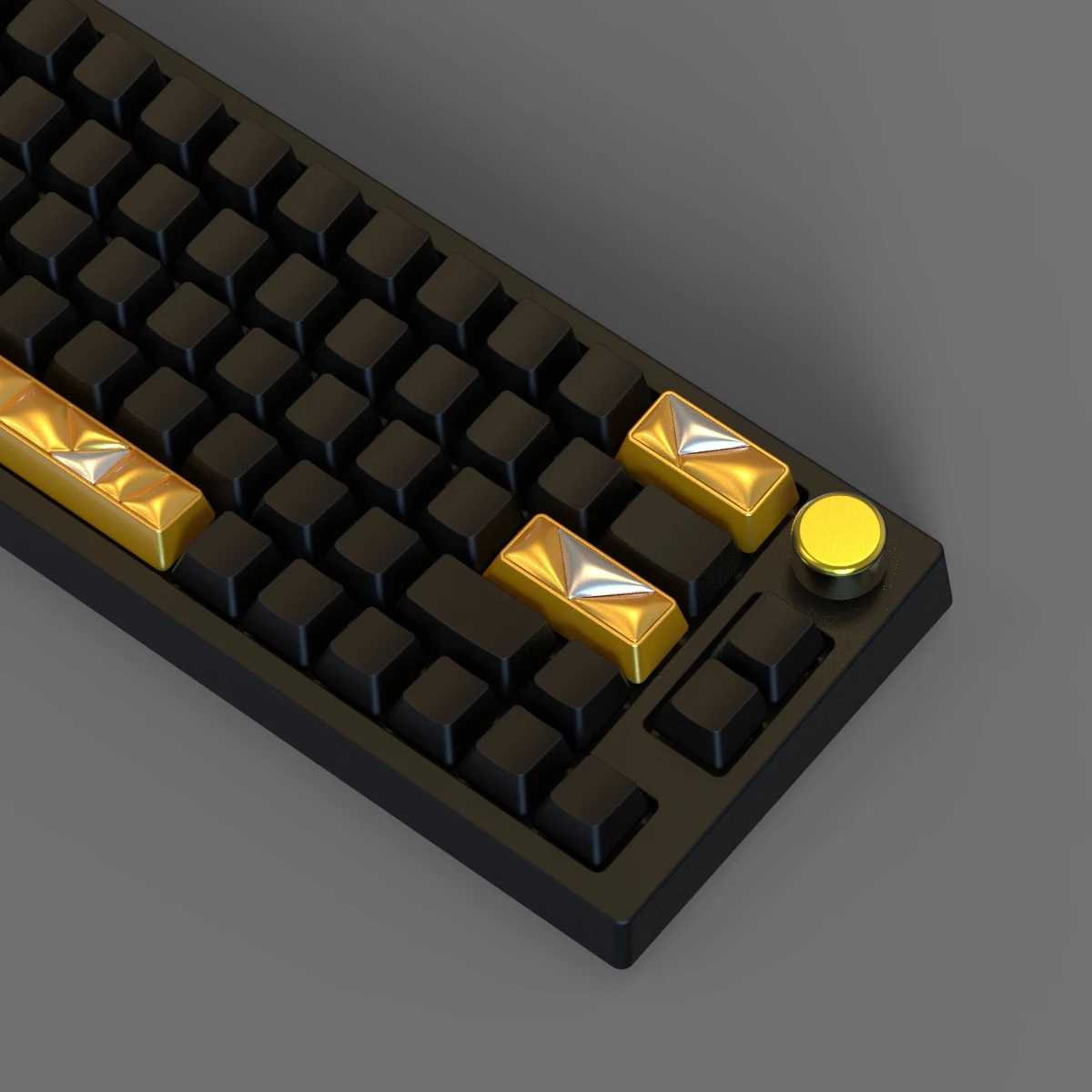 Accesorios para Teclado Gaming Inflables Dorado-Negro ESC/Retroceso/Entrar/Espacio, Diseño Detallado Artanal, Ideal para Gamers y Decoración de Teclados - details 5