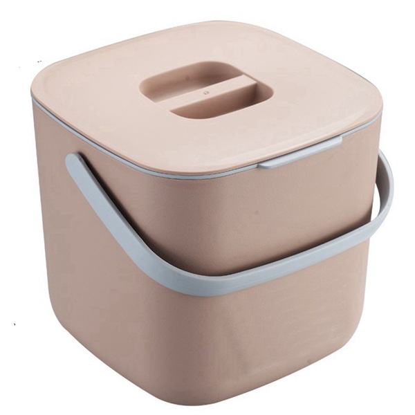 Paquete de 2 cubos de basura para colgar en la cocina, portátil, de 10 L y  6 L, para montar en la pared, plegable, pequeño cubo de basura debajo del
