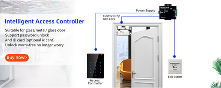 QTTYELOK WiFi Tuya Toegangscontrole Toetsenbord Controller IP68 Waterdicht RFID Toetsenbord Touch Backlight Deur Opener WG26/34 Uitgang Alarmsysteem 10 stks Keyfobs