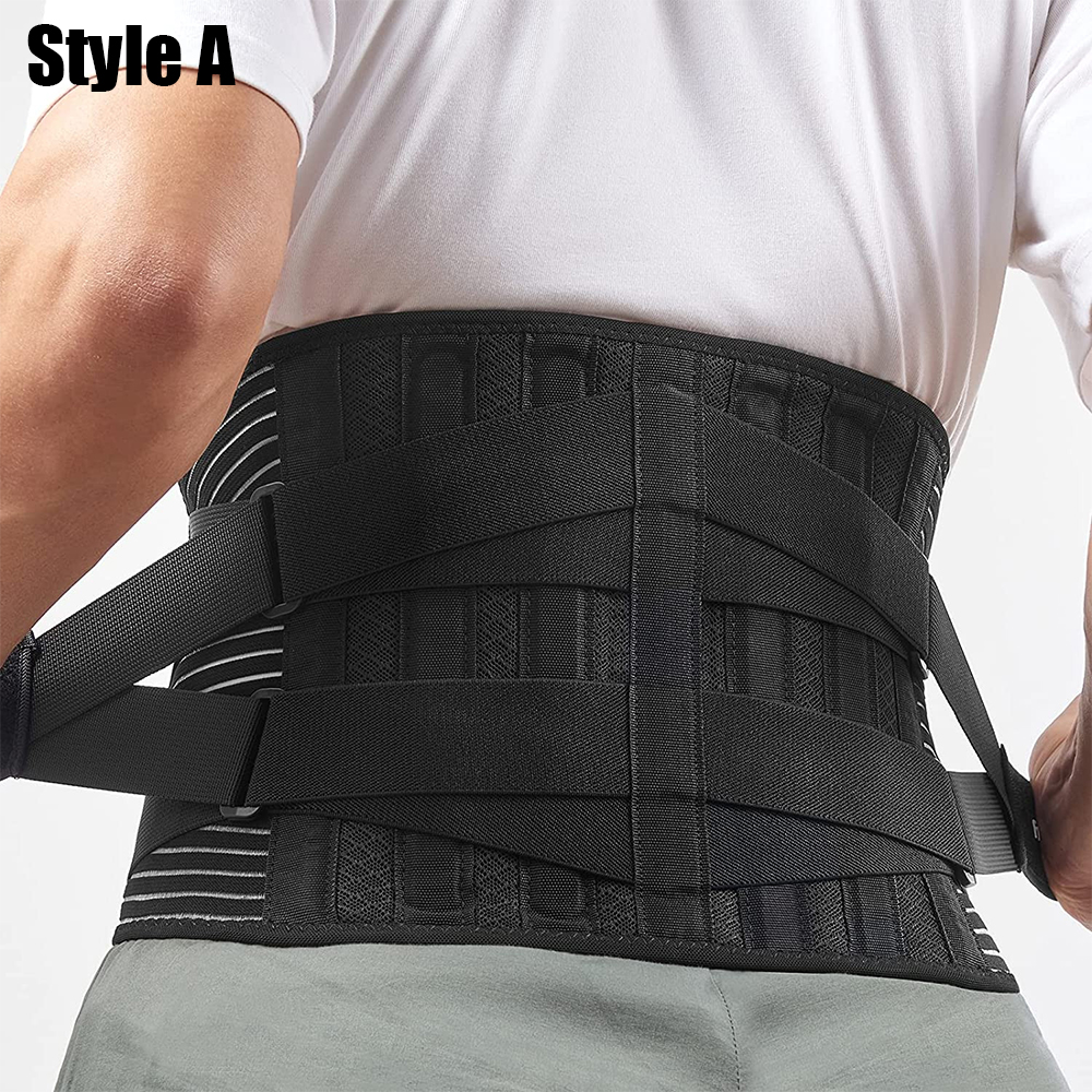 FREETOO - Faja lumbar para aliviar el dolor de espalda baja, con 6  soportes, cinturón transpirable para hombres/mujeres, para el trabajo, faja  lumbar